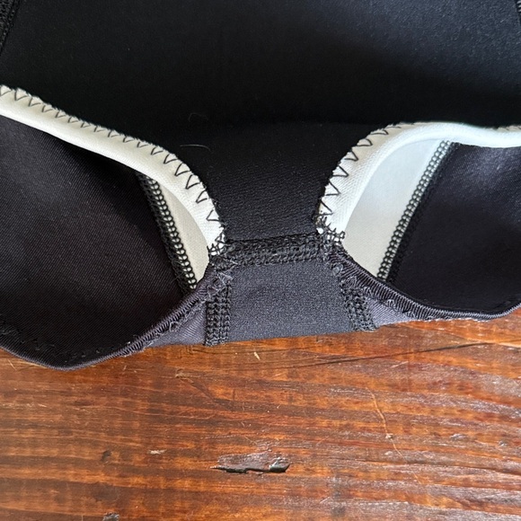 High-Waisted Black and Teal Surf Swim Shorts Nevin - Picture 3 of 5